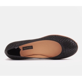 Marco Shoes Bailarinas de mujer Marco fabricadas en ante natural de alta calidad negro 6