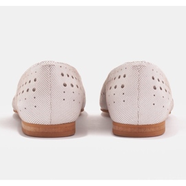 Marco Shoes Bailarinas de mujer con perforaciones en la parte superior beige 6