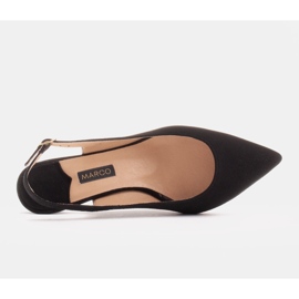 Marco Shoes Zapatos de salón hechos de delicada gamuza con correa negro 6