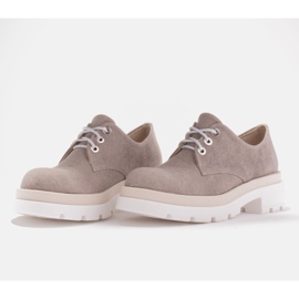 Marco Shoes Zapatos de tela con suela gruesa gris 6