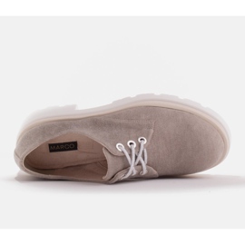 Marco Shoes Zapatos de tela con suela gruesa gris 3
