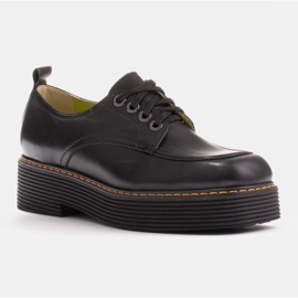 Marco Shoes Mocasines Chiara en piel cepillada negro 1