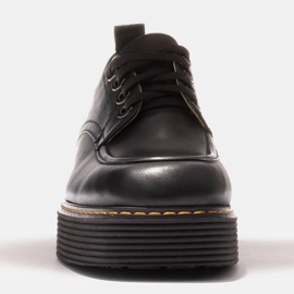 Marco Shoes Mocasines Chiara en piel cepillada negro 2