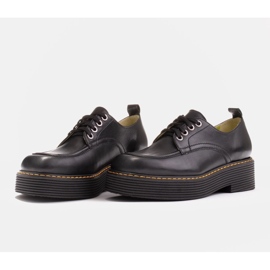 Marco Shoes Mocasines Chiara en piel cepillada negro 3