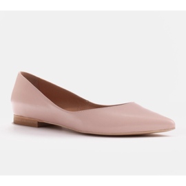 Marco Shoes Bailarinas de mujer con laterales bajos rosado 1