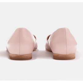 Marco Shoes Bailarinas de mujer con laterales bajos rosado 4