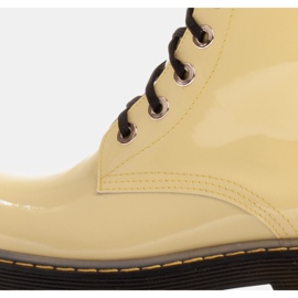 Marco Shoes Botines altos, botas atadas a suela translúcida amarillo 7