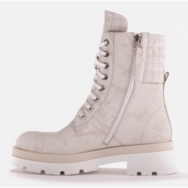 Marco Shoes Botas de camuflaje estilo militar beige 3