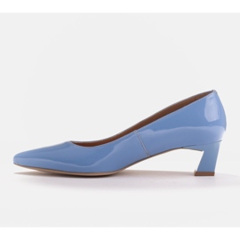 Marco Shoes Bombas elegantes con tacones bajos azul 3