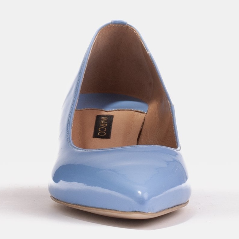 Marco Shoes Bombas elegantes con tacones bajos azul 1