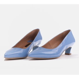 Marco Shoes Bombas elegantes con tacones bajos azul 2