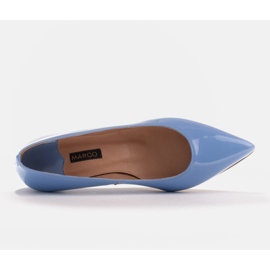 Marco Shoes Bombas elegantes con tacones bajos azul 4