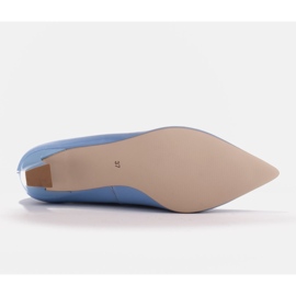 Marco Shoes Bombas elegantes con tacones bajos azul 5