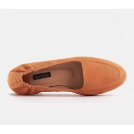 Marco Shoes Bailarinas de mujer con banda elástica en la parte superior naranja 6