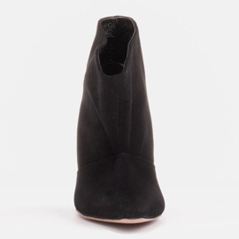 Marco Shoes Alfileres de cuero con frente extendido negro 1 Marco Shoes Alfileres de cuero con frente extendido negro 1