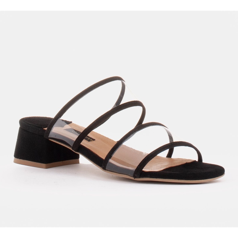 Marco Shoes Zapatillas de mujer con rayas translúcidas negro 1