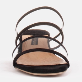 Marco Shoes Zapatillas de mujer con rayas translúcidas negro 2