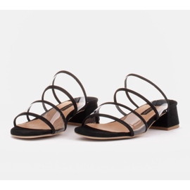 Marco Shoes Zapatillas de mujer con rayas translúcidas negro 6