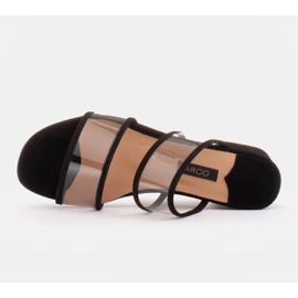 Marco Shoes Zapatillas de mujer con rayas translúcidas negro 5