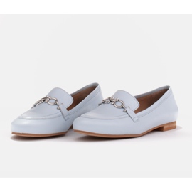Marco Shoes Mocasines de mujer bailarinas con adorno azul 3