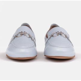 Marco Shoes Mocasines de mujer bailarinas con adorno azul 2