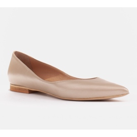 Marco Shoes Bailarinas de mujer con laterales bajos dorado 1