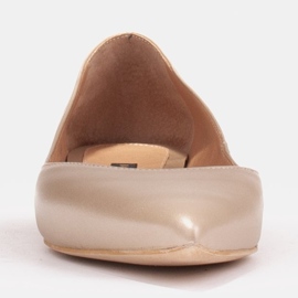 Marco Shoes Bailarinas de mujer con laterales bajos dorado 2