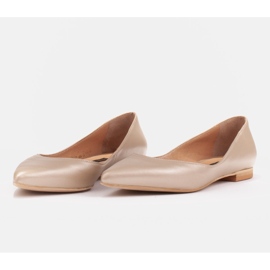 Marco Shoes Bailarinas de mujer con laterales bajos dorado 4
