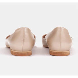 Marco Shoes Bailarinas de mujer con laterales bajos dorado 3