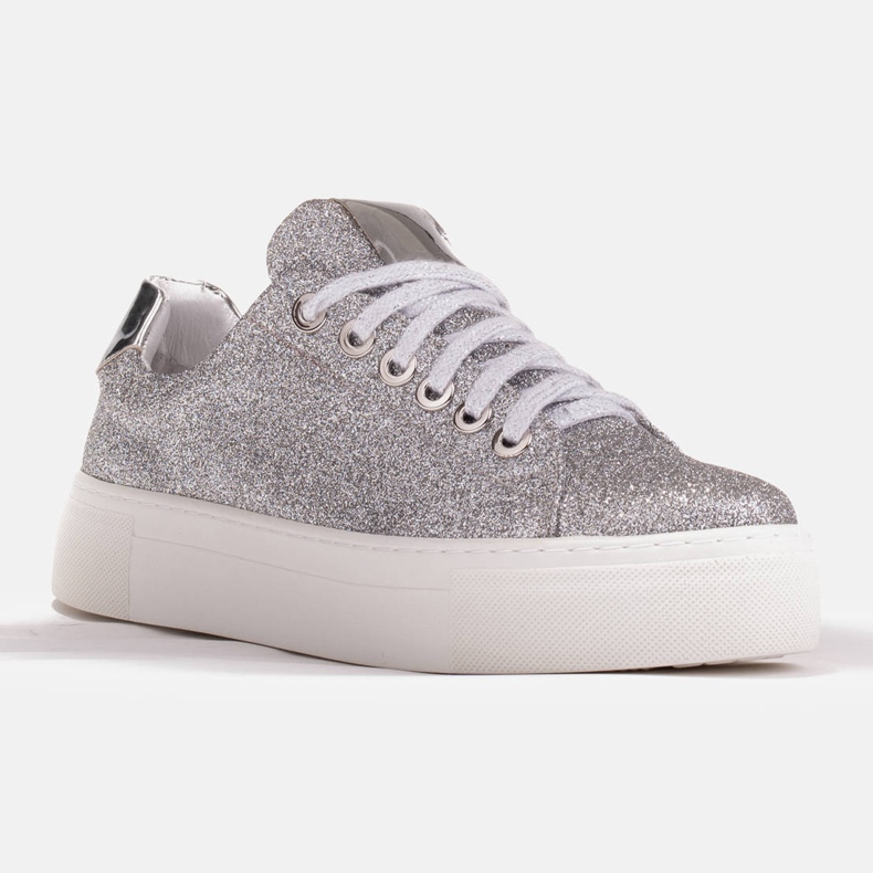 Marco Shoes Zapatillas de mujer con suela gruesa 1958P-1207-166-1 plata 1 Marco Shoes Zapatillas de mujer con suela gruesa 1958P-1207-166-1 plata 1