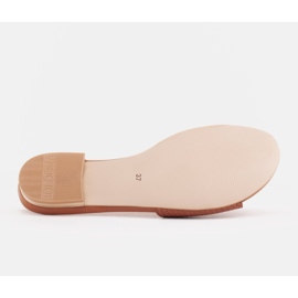 Marco Shoes Pantuflas de mujer elegantes de piel marrón 7