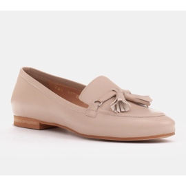 Marco Shoes Mocasín piel flor con adorno 1983P-007-1 beige 1