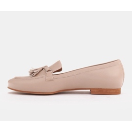 Marco Shoes Mocasín piel flor con adorno 1983P-007-1 beige 2