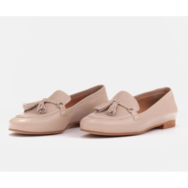 Marco Shoes Mocasín piel flor con adorno 1983P-007-1 beige 5