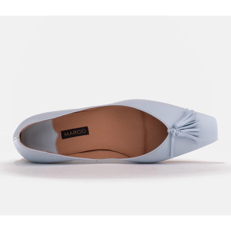Marco Shoes Bailarinas de mujer con laterales bajos azul 1