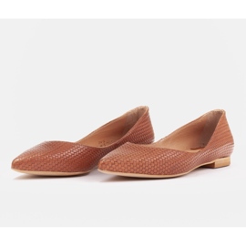 Marco Shoes Bailarinas de mujer con laterales bajos marrón 3