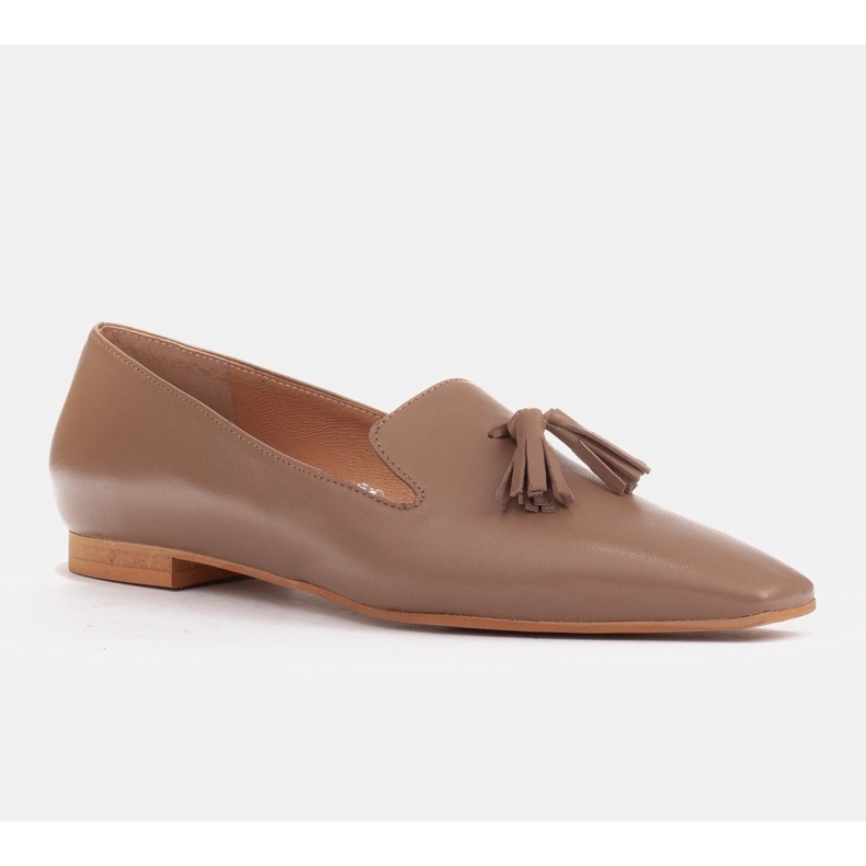 Marco Shoes Bailarinas lords de mujer con flecos beige 1