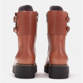 Marco Shoes Botas Federica con cierres decorativos marrón 5