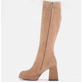 Marco Shoes Botas Patrizia elegantes en la plataforma beige 3