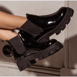 Marco Shoes Botas Chelsea Serena con suela gruesa negro 8