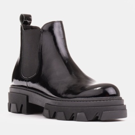 Marco Shoes Botas Chelsea Serena con suela gruesa negro 1