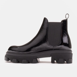 Marco Shoes Botas Chelsea Serena con suela gruesa negro 2