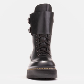 Marco Shoes Botas Federica con cierres decorativos negro 3
