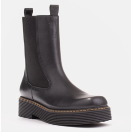 Marco Shoes Botas Greta con goma elástica negro 2