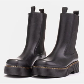 Marco Shoes Botas Greta con goma elástica negro 3