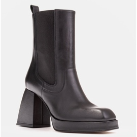 Marco Shoes Botines de plataforma con goma en el empeine negro 2