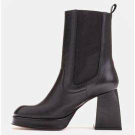 Marco Shoes Botines de plataforma con goma en el empeine negro 3