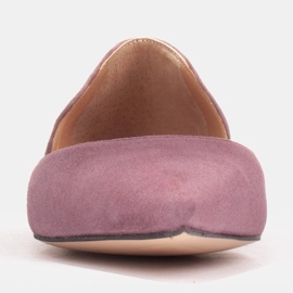 Marco Shoes Bailarinas de mujer con laterales bajos violeta 2