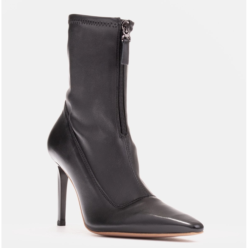 Marco Shoes Tacones altos de mujer con parte superior flexible negro 1 Marco Shoes Tacones altos de mujer con parte superior flexible negro 1