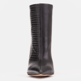 Marco Shoes Botas de tacón de aguja con pespuntes negro 1 Marco Shoes Botas de tacón de aguja con pespuntes negro 1